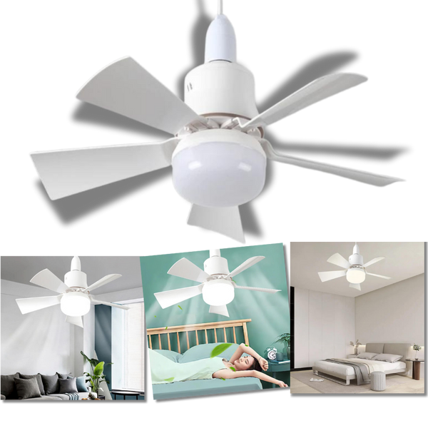 Adjustable E27 Socket Ceiling Fan Light With Remote And Timer