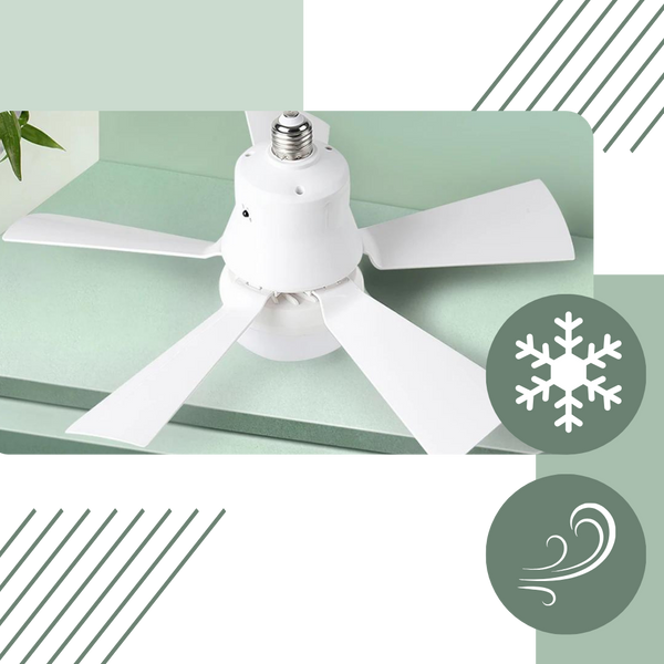 Adjustable E27 Socket Ceiling Fan Light With Remote And Timer