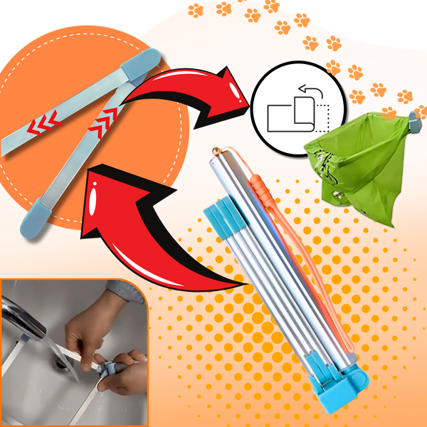 Eco Friendly Dog Pooper Scooper With Long Handle And Self Adhesive Bags