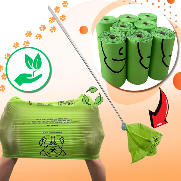 Eco Friendly Dog Pooper Scooper With Long Handle And Self Adhesive Bags