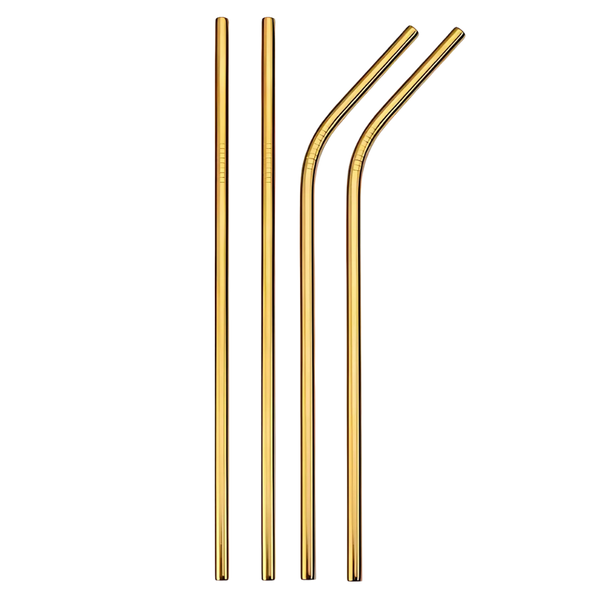 Easy Cleaning Stainless Steel Drinking Straw Set With Brushes And Bag