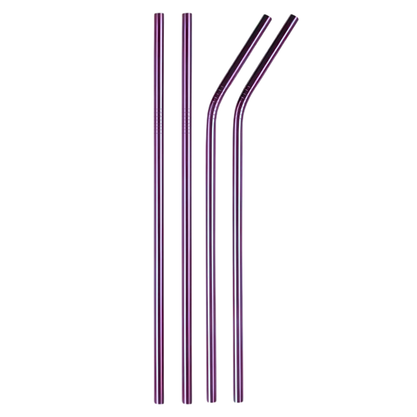 Easy Cleaning Stainless Steel Drinking Straw Set With Brushes And Bag