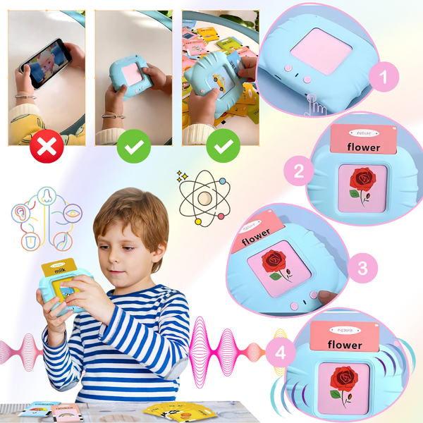 Talking Flash Cards for Speech Development Multilingual Learning Portable