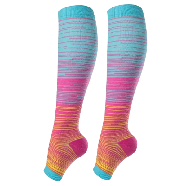 Premium Wide-Calf Open Toe Compression Sock Daily Leg Comfort