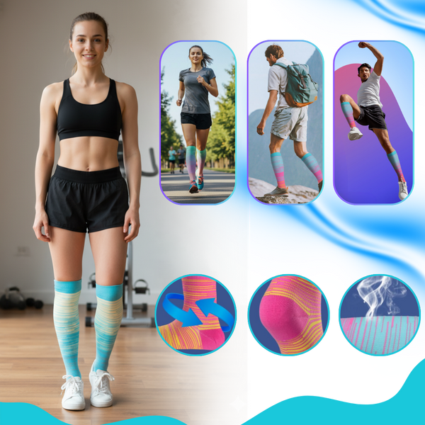Premium Wide-Calf Open Toe Compression Sock Daily Leg Comfort