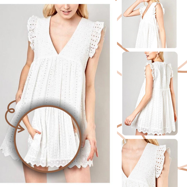 Broderie Anglaise Cotton Dress For Effortless Summer Style