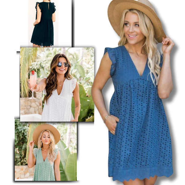 Broderie Anglaise Cotton Dress For Effortless Summer Style