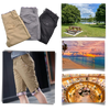 Mens Plaid Patch Cargo Shorts With Breathable Comfort And Versatile Pockets