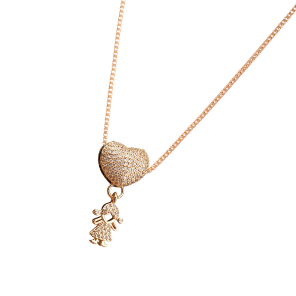 Mum Charm Necklace Symbolizing Bond With Children, Adjustable