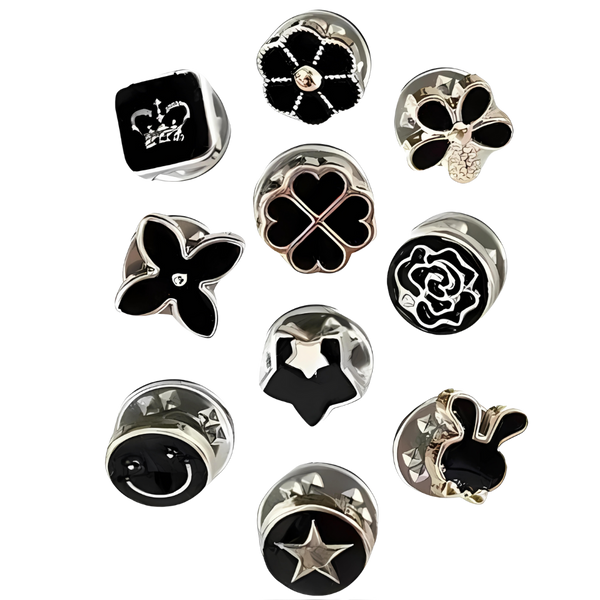 Premium No-Sew Button Brooch Pins Set Of Ten For Customizable Style