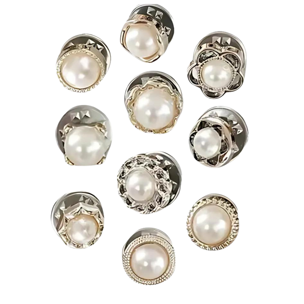 Premium No-Sew Button Brooch Pins Set Of Ten For Customizable Style