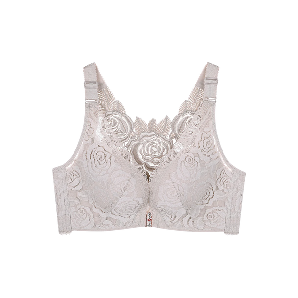 Lace Wireless Bra With Front Closure And Gentle Push Up Lift