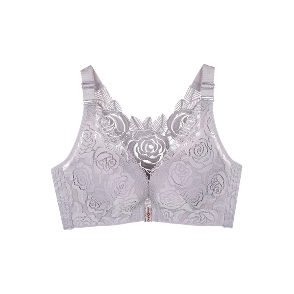 Lace Wireless Bra With Front Closure And Gentle Push Up Lift