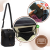 Vegan Leather Crossbody Bag With Built-In Wallet And Quick-Access Pockets