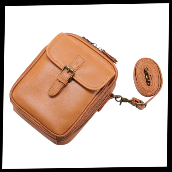 Vegan Leather Crossbody Bag With Built-In Wallet And Quick-Access Pockets