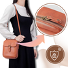 Vegan Leather Crossbody Bag With Built-In Wallet And Quick-Access Pockets