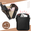 Vegan Leather Crossbody Bag With Built-In Wallet And Quick-Access Pockets
