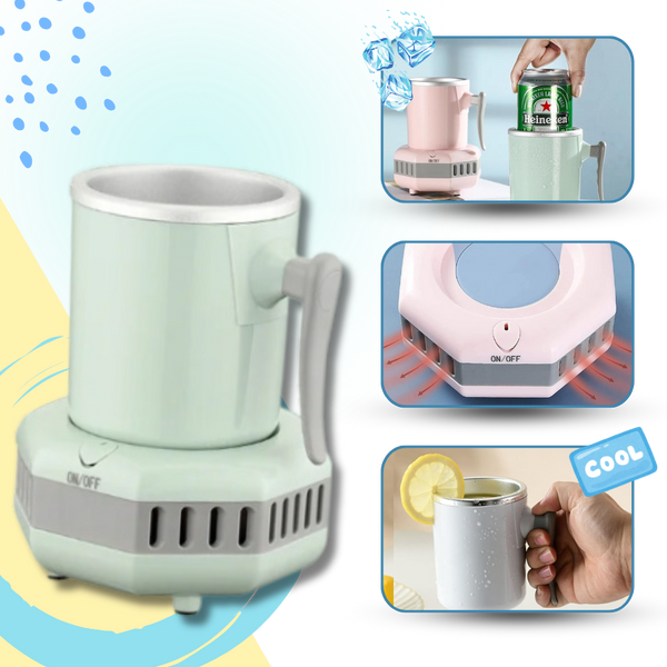 Quiet Energy Efficient Drink Cup Cooler Delivers Rapid Cooling