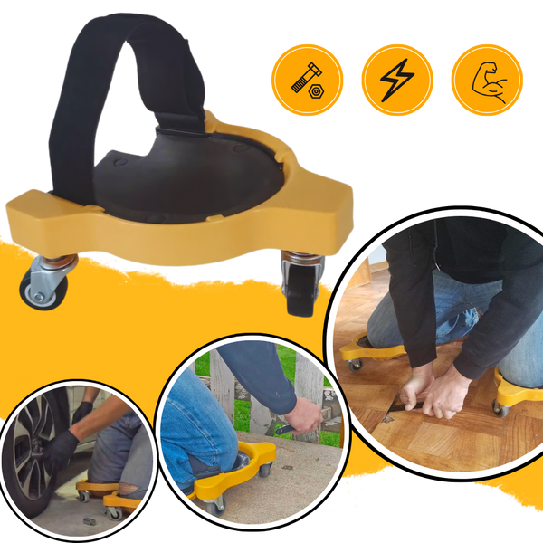 Flooring Knee Pads With Gel Cushions And Wheel Attachment