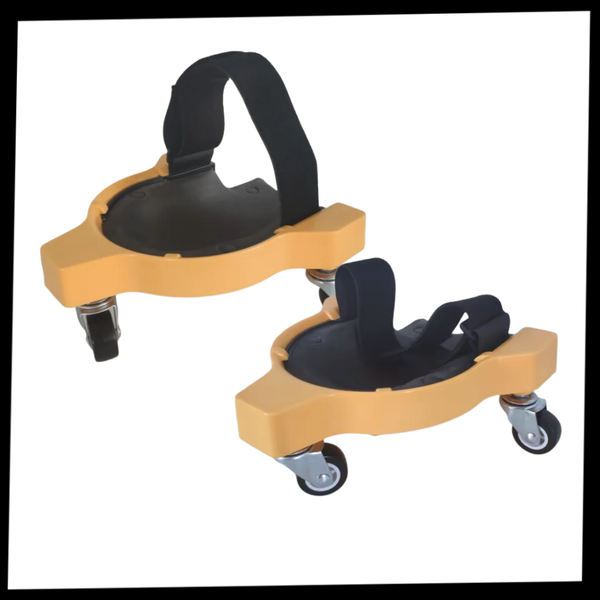 Flooring Knee Pads With Gel Cushions And Wheel Attachment