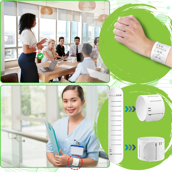 Erasable Silicone Slap Bracelet For On The Go Organization With Ruler