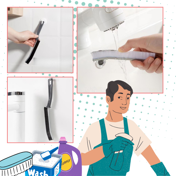Ergonomic Grout Cleaning Brush For Effortless Streak Free Results