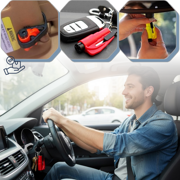 Emergency Escape Car Breaker Tool With Window Breaker And Seatbelt Cutter