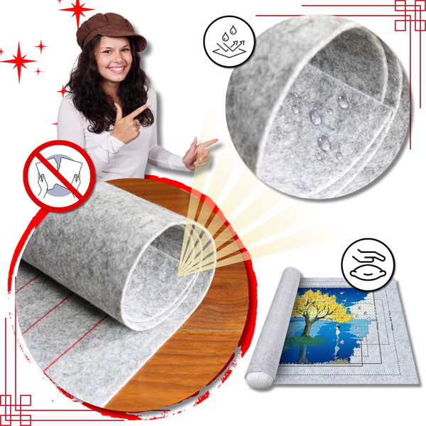 Roll Up Felt Puzzle Mat for 1500 to 3000 Pieces, Portable Storage