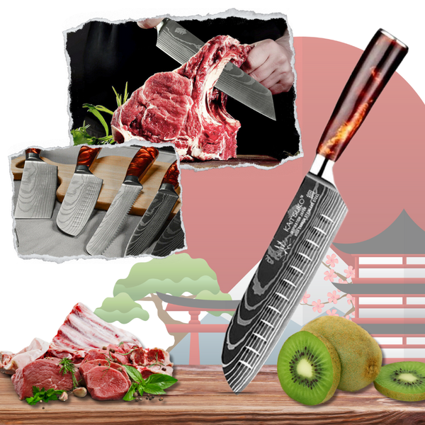 Japanese Knife Set for Precision Cutting and Lightweight Performance