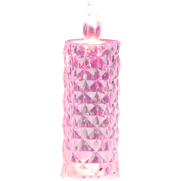 Battery-Powered Crystal Candle Lamp for Safe, Mess-Free Ambiance