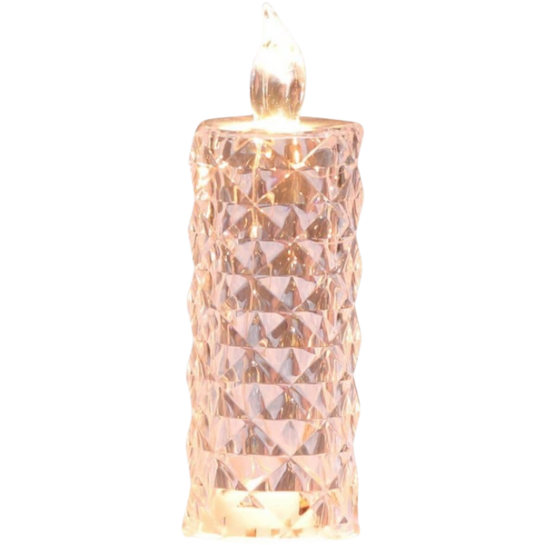 Battery-Powered Crystal Candle Lamp for Safe, Mess-Free Ambiance