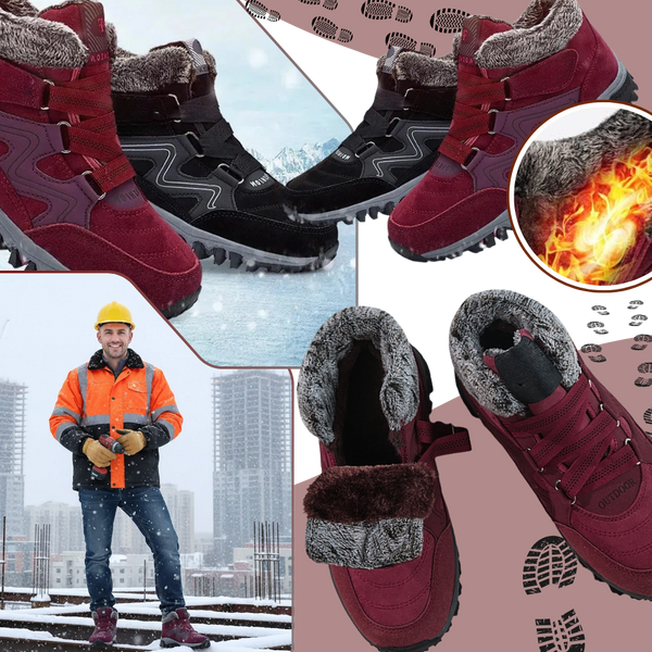 Warm Fleece Lined Winter Shoes With Non Slip Grip For All Day Comfort