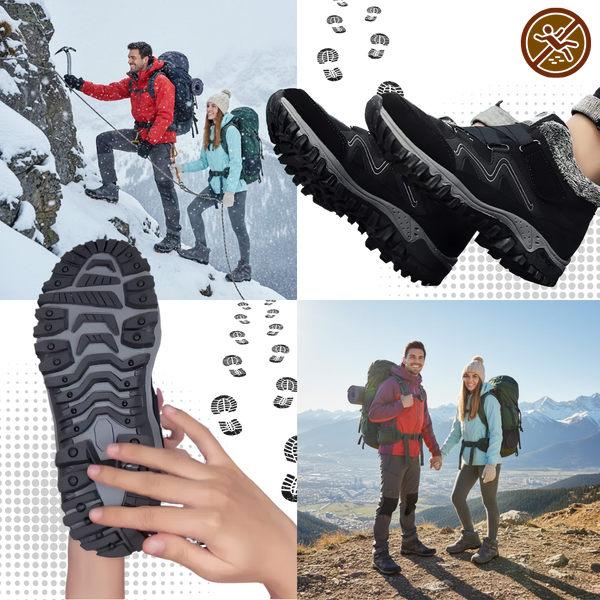 Warm Fleece Lined Winter Shoes With Non Slip Grip For All Day Comfort