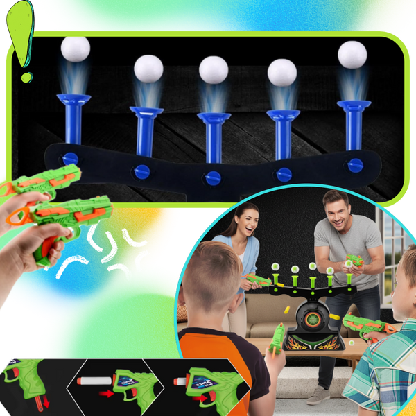 Two Player Glow Hover Game Set For Skill Boosting With Floating Targets