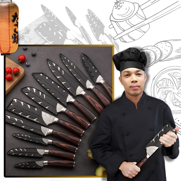 Japanese Knife With Damascus Steel And Ultimate Balance