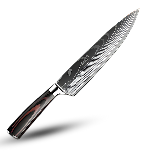 Japanese Knife With Damascus Steel And Ultimate Balance