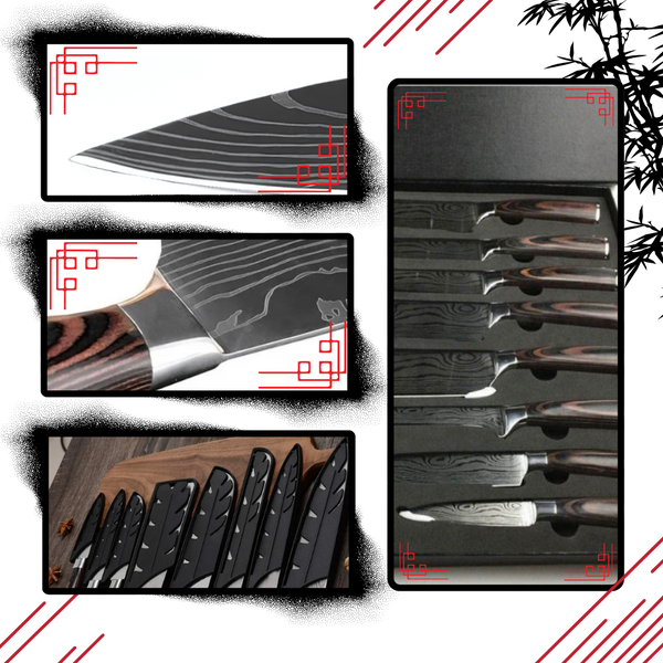 Japanese Knife With Damascus Steel And Ultimate Balance