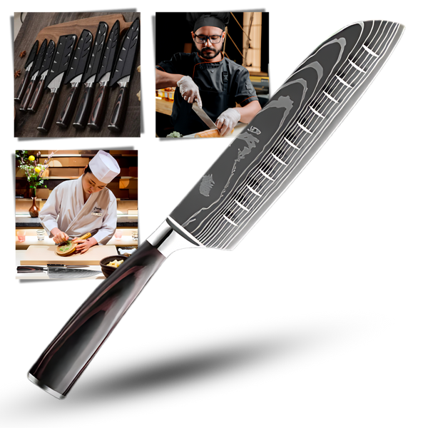 Japanese Knife With Damascus Steel And Ultimate Balance