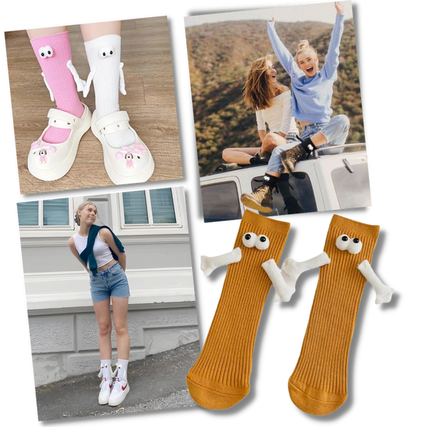 Magnetic Hands Socks For Parties With Playful Designs And Laughs