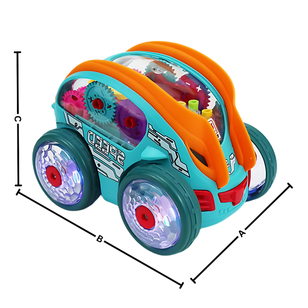 Gear-Driven Speedlite Toy Car With LED Lights And Music