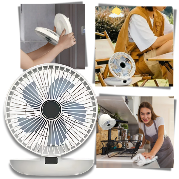 Portable Oscillating Fan Delivers Quiet All Day Cooling On The Go