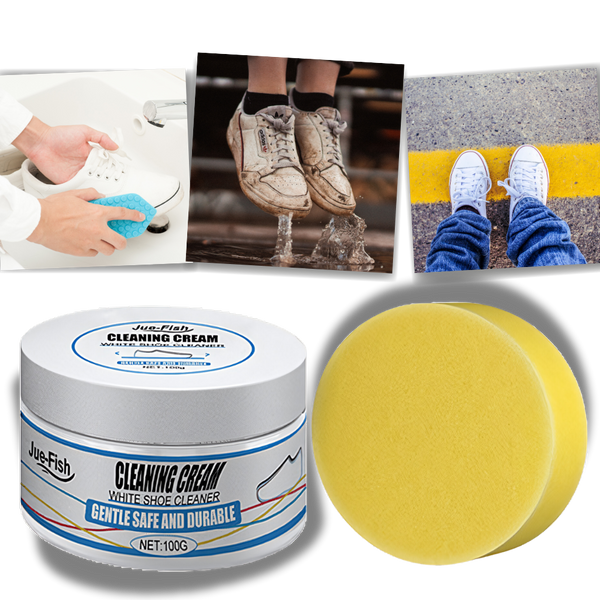 Gentle Cream Shoe Polish for Fabrics and Shoes Clean No Residue Shine