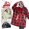 Oversized Blanket Hoodie With Plush Fleece Lining For All Day Warmth