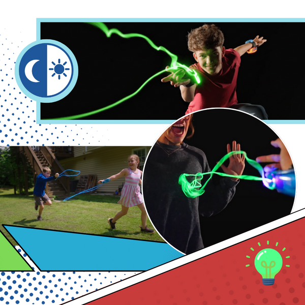 Glowing Spider Web Toy With Retractable Rope For Safe Active Play