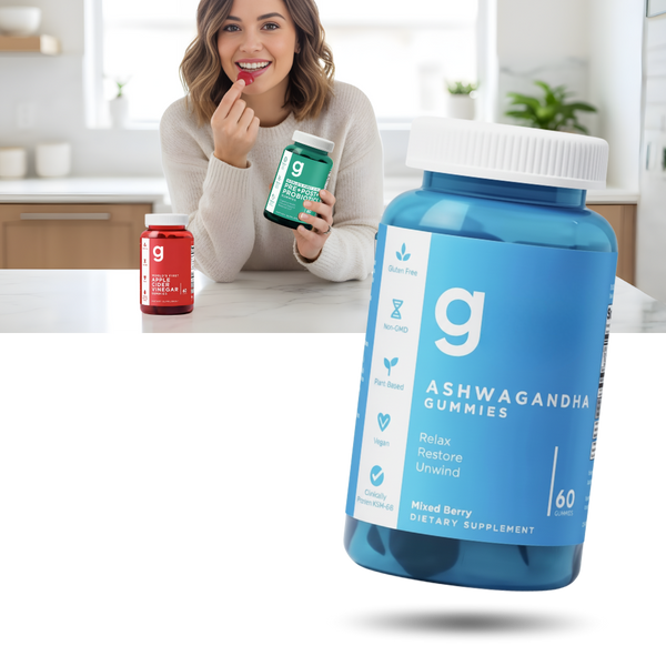 Gluten Free Herbal Gummies With Ashwagandha Probiotics For Daily Wellness