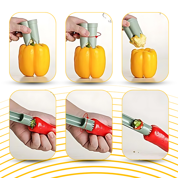Ergonomic Harmless Pepper Core Remover For Quick Seed Removal