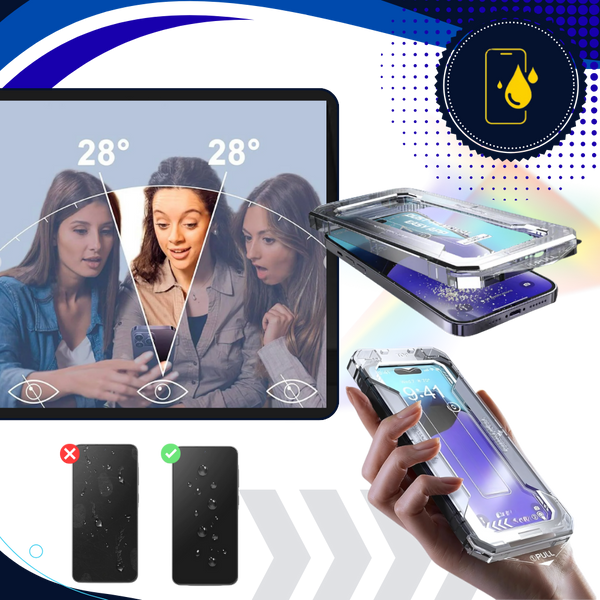 Privacy Screen Protector For iPhone Ultra Clear View Bubble Free