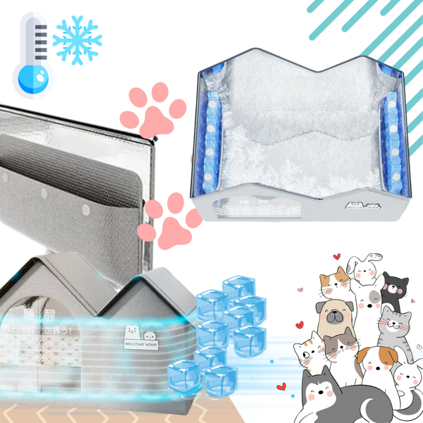 Cooling Cat House With Heat Reflective Insulation Layer