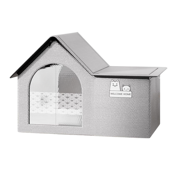 Cooling Cat House With Heat Reflective Insulation Layer