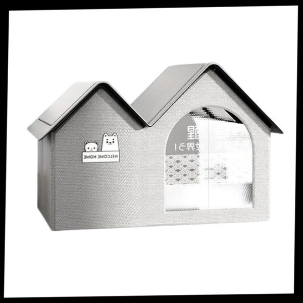 Cooling Cat House With Heat Reflective Insulation Layer